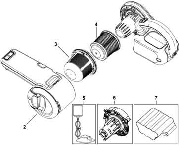 Default Diagram and Parts List for PHV1811BKQ Type 1 Black and Decker Leaf Blower / Vacuum